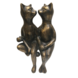 Bronzen beeld kussende poezen Bronzen beeld kussende poezen