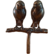 Bronzen tuinsteker 2 merels Bronzen tuinsteker 2 merels