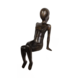 Bronzen beeld zittend meisje groot Bronzen beeld zittend meisje groot