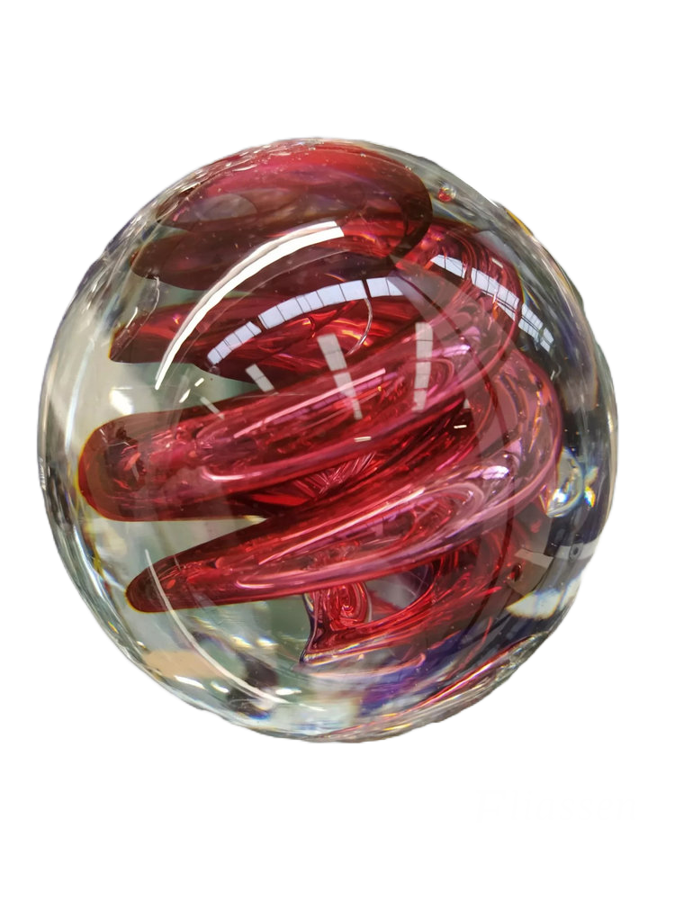 kolonie Datum welvaart Bol glazen spiraal rood 8cm | Eliassen - Eliassen Home & Garden Pleasure