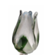 Glazen bloem Tulp groen/wit Glazen bloem Tulp groen/wit