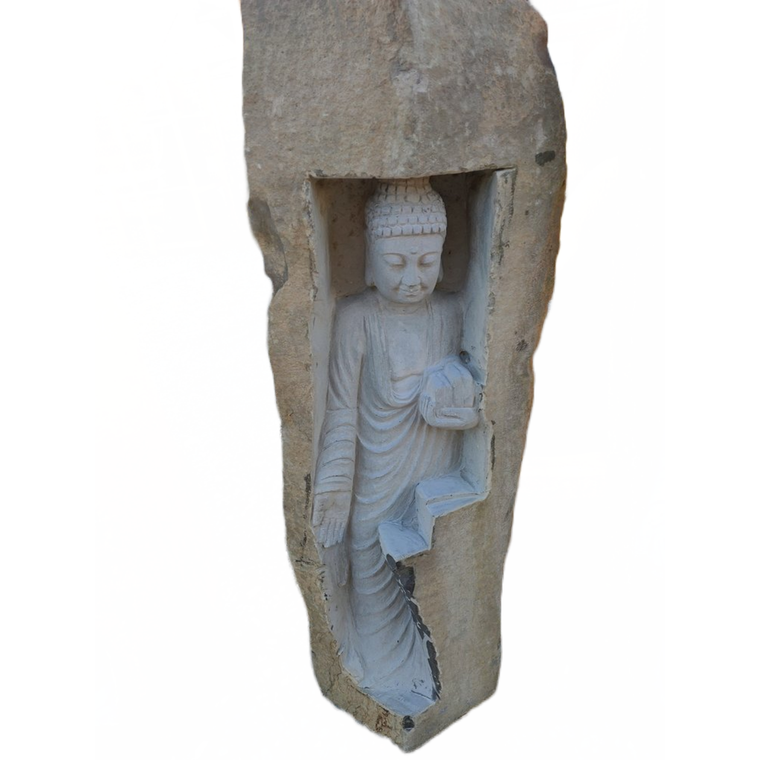 gemeenschap deugd worm Boeddha beeld uit rots gehouwen - Eliassen Home & Garden Pleasure