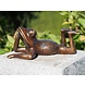 Bronzeskulptur eines liegenden Frosches Bronzeskulptur eines liegenden Frosches