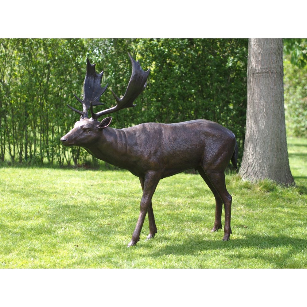 Bronze sculpture Fallow deer Eliassen Home & Garden Pleasure