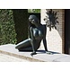 Bronzeskulptur einer sitzenden nackten Frau Bronzeskulptur einer sitzenden nackten Frau