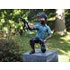 Bronzen beeld Jongen met kikker Bronzen beeld Jongen met kikker