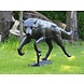 Bronzen beeld Lopende wolf Bronzen beeld Lopende wolf