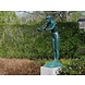 Bronzen beeld Vrouw met duo fluit Bronzen beeld Vrouw met duo fluit