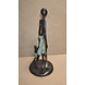 Afrikanische Bronzeskulptur Mann mit 2 Kindern 22 cm Afrikanische Bronzeskulptur Mann mit 2 Kindern 22 cm