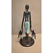 Afrikanische Bronzeskulptur Mann mit 2 Kindern 22 cm Afrikanische Bronzeskulptur Mann mit 2 Kindern 22 cm