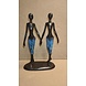 Afrikanische Bronzeskulptur 2 Männer 22 cm Afrikanische Bronzeskulptur 2 Männer 22 cm
