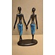 Afrikanische Bronzeskulptur 2 Männer 22 cm Afrikanische Bronzeskulptur 2 Männer 22 cm