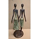 Afrikaans bronzen beeld Verliefd paar 33cm Afrikaans bronzen beeld Verliefd paar 33cm