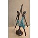 Afrikanische Bronzeskulptur Glückliches Paar 28 cm Afrikanische Bronzeskulptur Glückliches Paar 28 cm