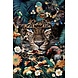 Glasmalerei Panther in den Blumen 80x120cm. Glasmalerei Panther in den Blumen 80x120cm.
