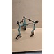 Afrikaans bronzen beeld 3 Dansende mensen groen 18cm Afrikaans bronzen beeld 3 Dansende mensen groen 18cm