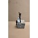 Afrikanische Bronzeskulptur Frau mit Hut weiß 20 cm Afrikanische Bronzeskulptur Frau mit Hut weiß 20 cm