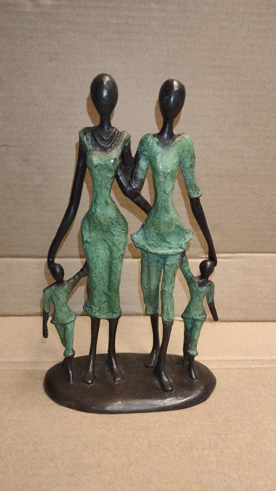 vragenlijst kwaad voorbeeld Afrikaans bronzen beeld Gezin 2 kinderen 25cm - Eliassen Home & Garden  Pleasure