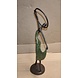Afrikaans bronzen beeld Danseres met ring groen 29cm Afrikaans bronzen beeld Danseres met ring groen 29cm
