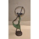 Afrikaans bronzen beeld Danseres met ring groen 29cm Afrikaans bronzen beeld Danseres met ring groen 29cm
