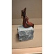 Afrikanische Bronzeskulptur Fette Frau mit Hut rot 18 cm Afrikanische Bronzeskulptur Fette Frau mit Hut rot 18 cm