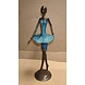 Afrikanische Bronzeskulptur Ballerina Arme nach unten blau 37cm Afrikanische Bronzeskulptur Ballerina Arme nach unten blau 37cm