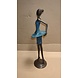 Afrikanische Bronzeskulptur Ballerina Arme nach unten blau 37cm Afrikanische Bronzeskulptur Ballerina Arme nach unten blau 37cm