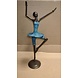 Afrikanische Bronzeskulptur Ballerina Arme hoch blau 42cm Afrikanische Bronzeskulptur Ballerina Arme hoch blau 42cm
