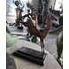 Bronzen modern paard met ruiter op voet 44cm Bronzen modern paard met ruiter op voet 44cm