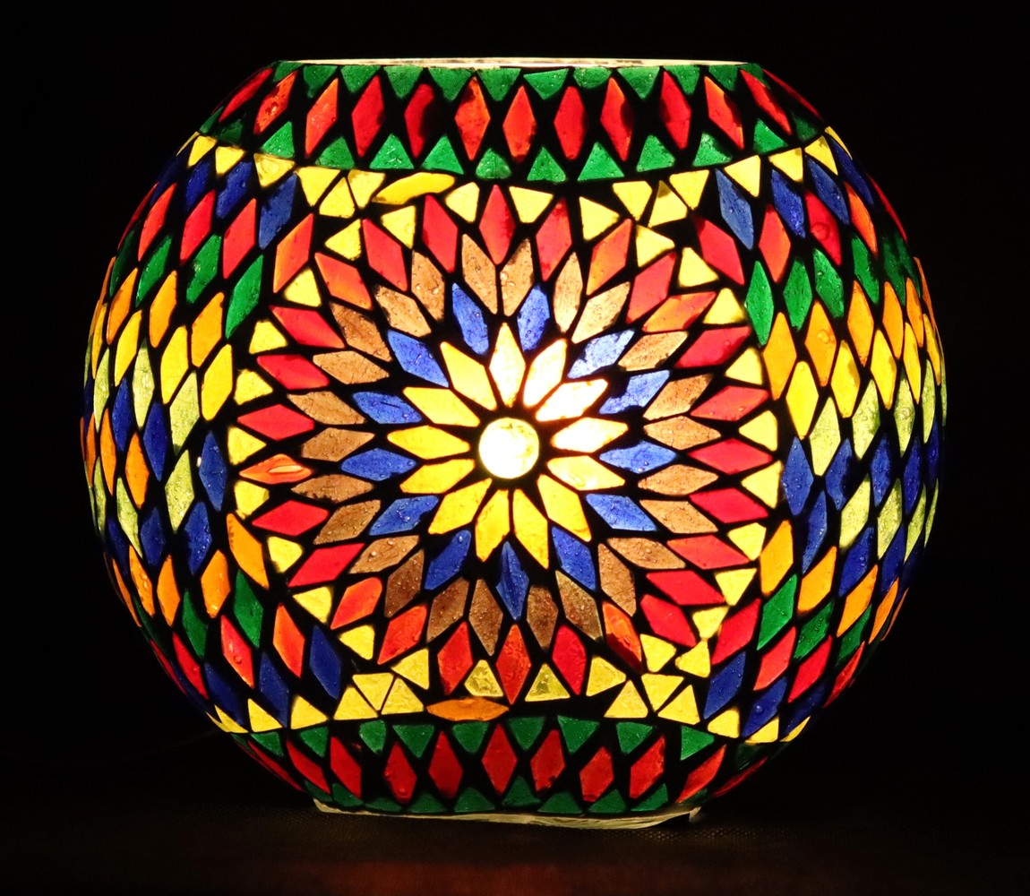 Table lamp glass mosaic Fur 13x25x23 cm Eliassen Home & Garden Pleasure