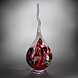 Glaslampe Arno France Spirale rot 65cm Glaslampe Arno France Spirale rot 65cm