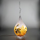Glaslamp Arno France spiraal amber 65cm Glaslamp Arno France spiraal amber 65cm