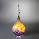 Glaslamp Arno France strepen amber-paars 65cm Glaslamp Arno France strepen amber-paars 65cm