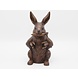 Bronzen beeld konijn met wortels Bronzen beeld konijn met wortels