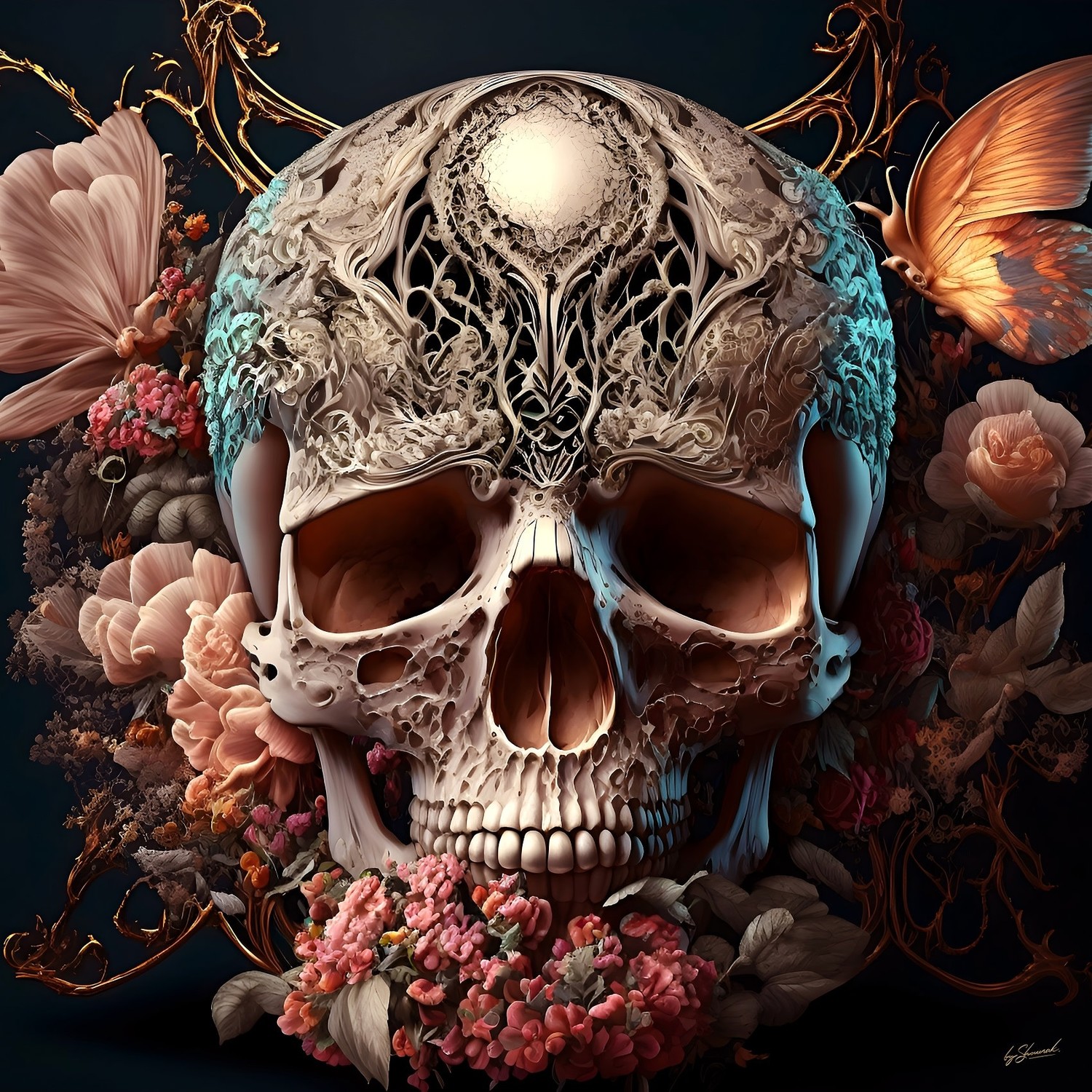 skull painting