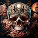 Glasschilderij Skull Special 120x120cm. Glasschilderij Skull Special 120x120cm.