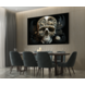 Glasmalerei Totenkopf 80x120cm. Glasmalerei Totenkopf 80x120cm.