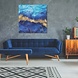 Glasschilderij Blauwe Abstracte kunst 100x100cm Glasschilderij Blauwe Abstracte kunst 100x100cm