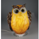 Glaslampe Arno France Owl Bernstein 30cm Glaslampe Arno France Owl Bernstein 30cm