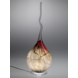 Glaslamp Arno France strepen grijs-rood 65cm Glaslamp Arno France strepen grijs-rood 65cm