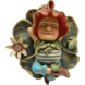 Beeld kabouter Woody drijvend op waterlelie 50cm Beeld kabouter Woody drijvend op waterlelie 50cm