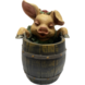 Figur Schwein weiblich im Fass 32 cm Figur Schwein weiblich im Fass 32 cm