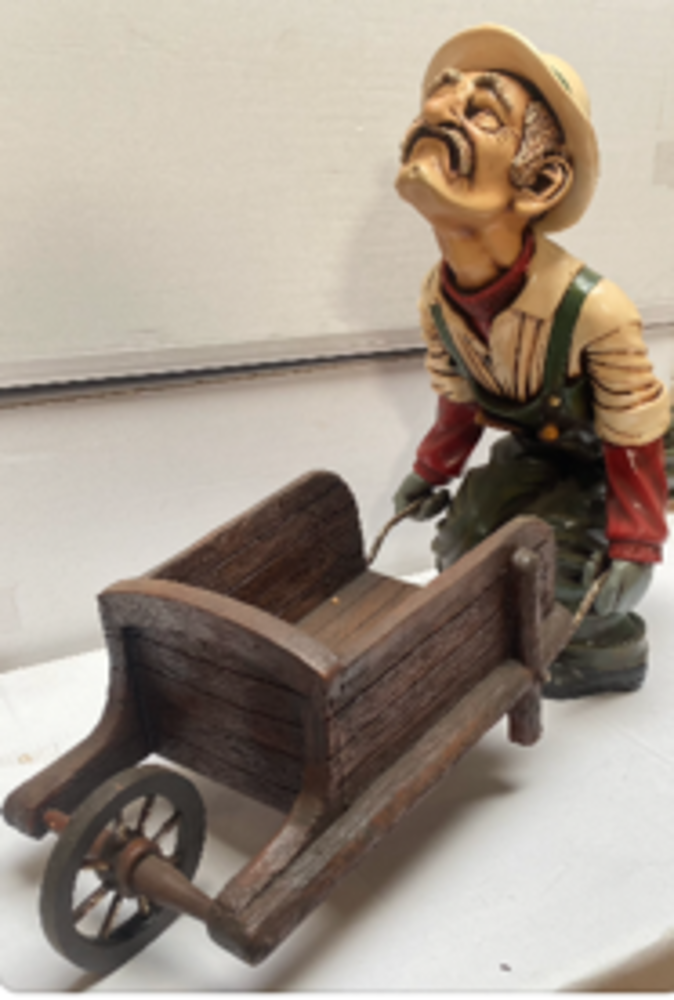 Figurine gardener with wheelbarrow Eliassen Home & Garden Pleasure