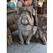Houten beeld Bulldog hond 100cm Houten beeld Bulldog hond 100cm