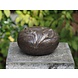 Bronzen urn met kelkbloempjes 22cm Bronzen urn met kelkbloempjes 22cm