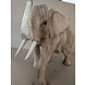 Holzstatue eines wandelnden Elefanten, 30 cm Holzstatue eines wandelnden Elefanten, 30 cm