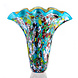 Glasvaas turquoise 46 cm hoog Glasvaas turquoise 46 cm hoog