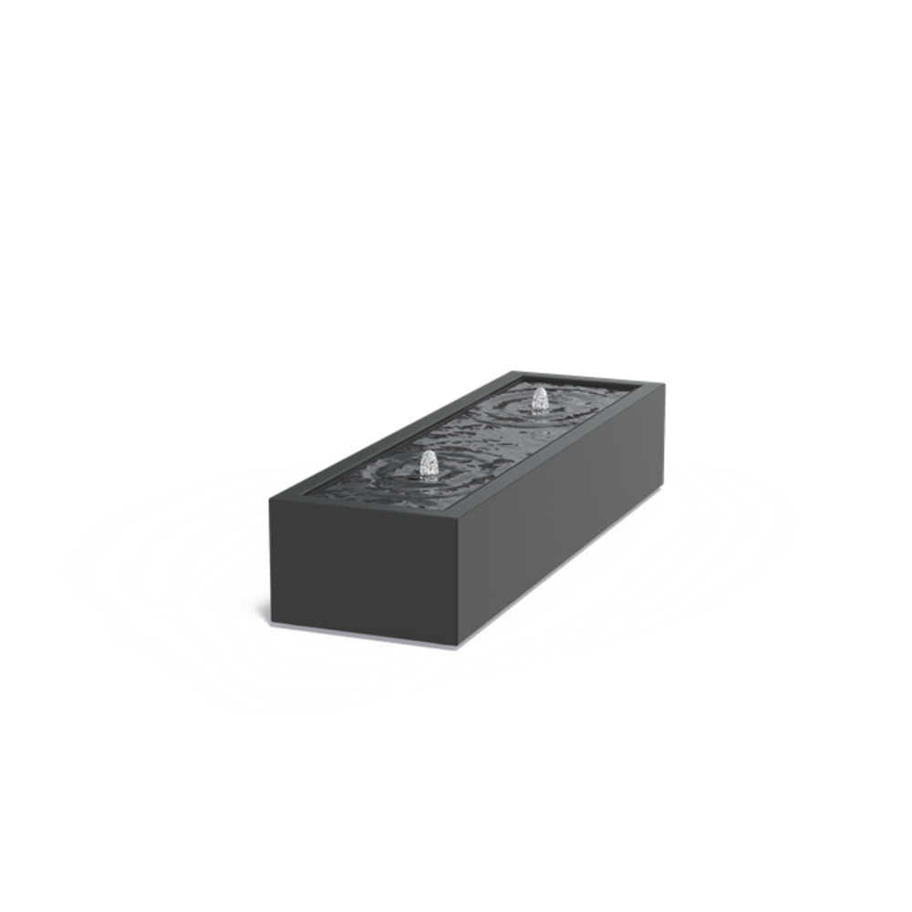 Water table Aluminum Rectangle 2 fountains 200x60x40cm Eliassen Home