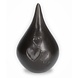 Bronzen urn druppelvorm met hartjes 29cm Bronzen urn druppelvorm met hartjes 29cm