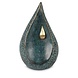 Bronzen urn druppel met druppel erin 30cm Bronzen urn druppel met druppel erin 30cm